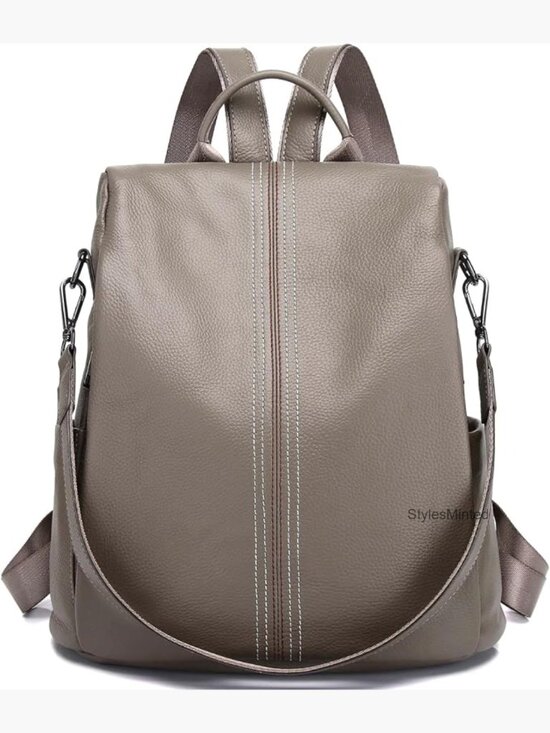 Genuine Leather Backpack Purse Women Anti-Theft Convertible Daypack Shoulder Bag main image 7